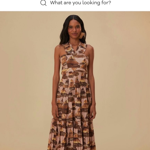 malocas beige sleeveless midi dress Miss Lola main image 1